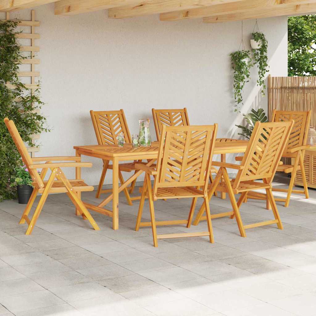 Vrtni set za objed 7 kom. Smeđa 200 x 90 x 74 cm