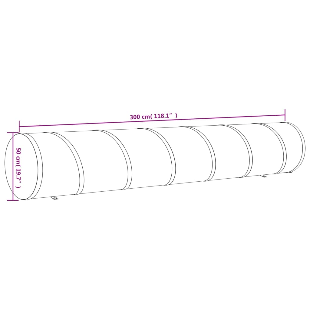 Tunel za pse plavi Ø 50 x 300 cm poliesterski
