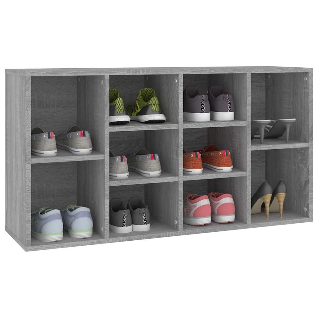 Klupa za cipele boja hrasta 103x30x55 cm konstruirano drvo Siva