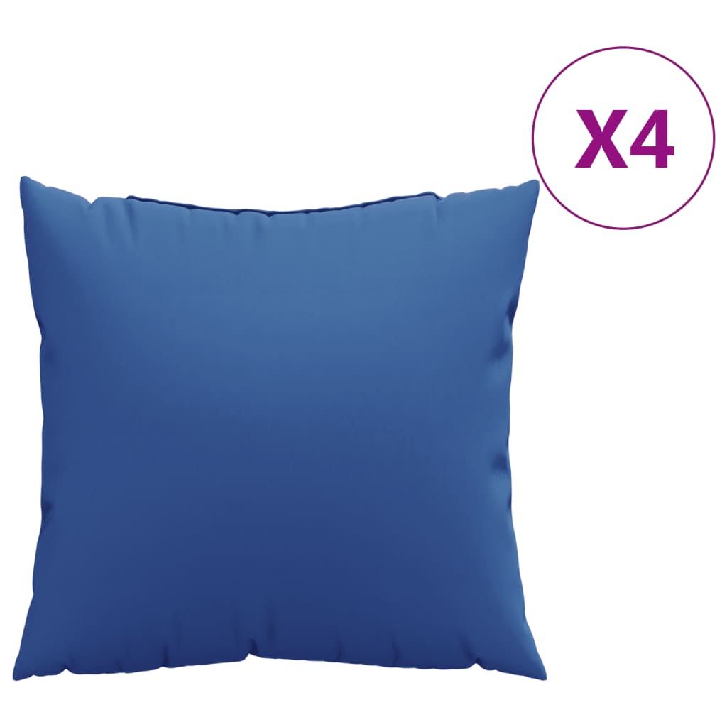 Jastuci za sofu 4 kom. kraljevsko plave boje 60x60 cm tkanina
