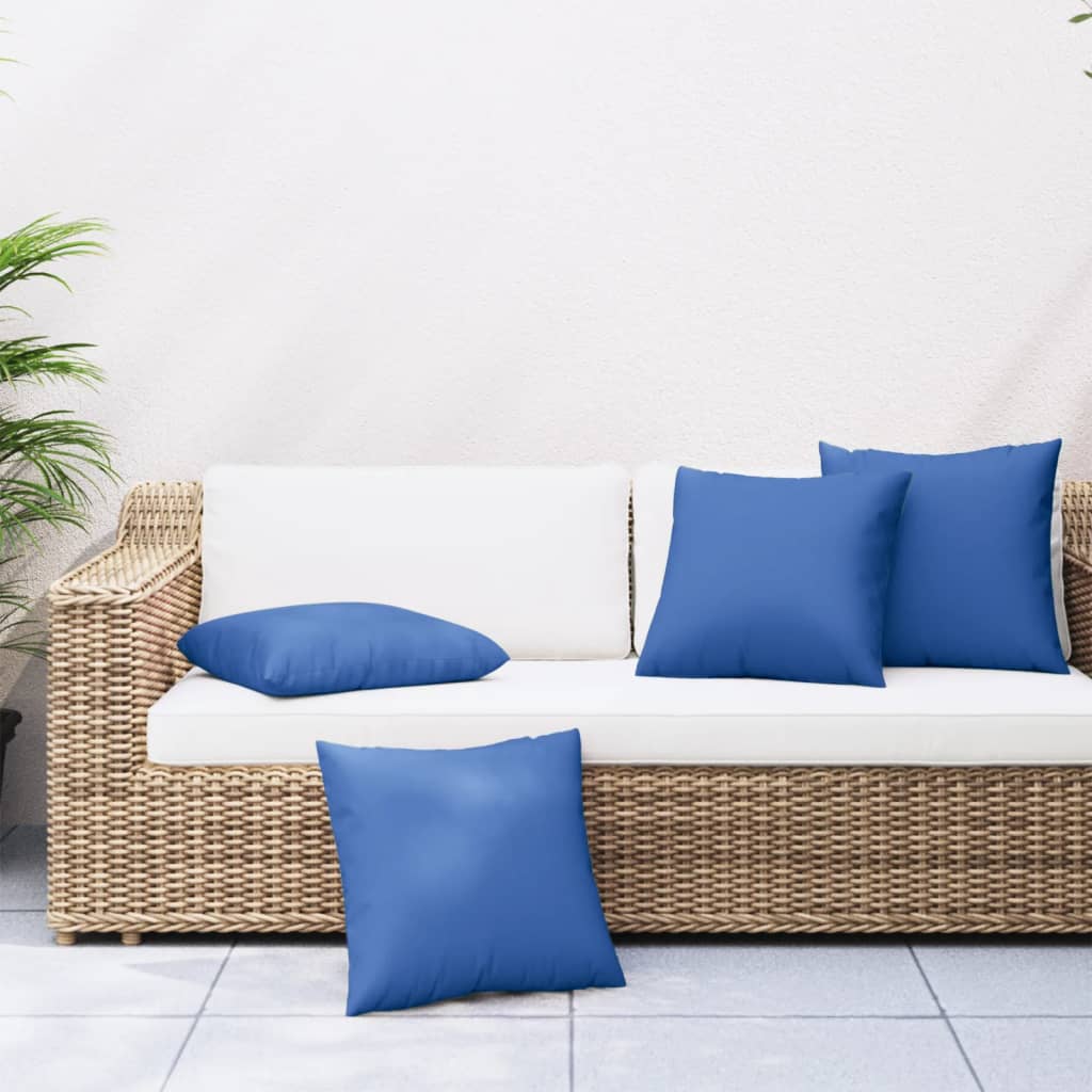 Jastuci za sofu 4 kom. kraljevsko plave boje 60x60 cm tkanina