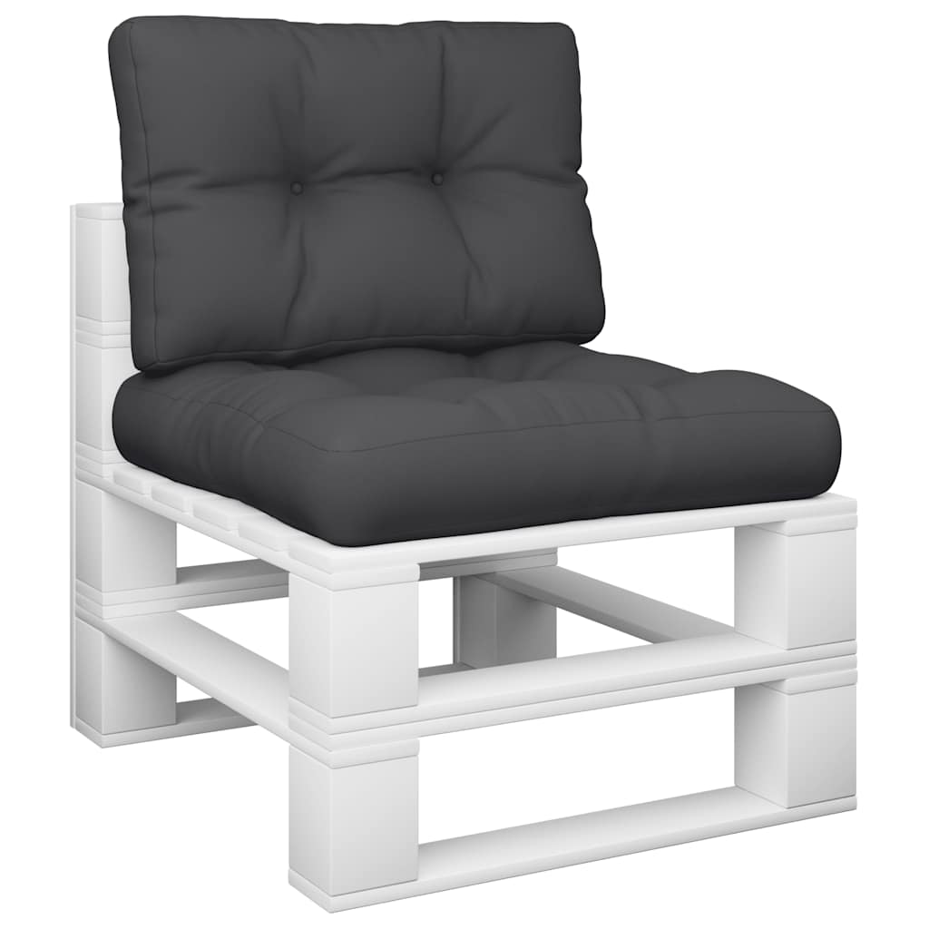 Jastuci za palete 2 kom crni od tkanine Crna 60 x 60 x 12 cm