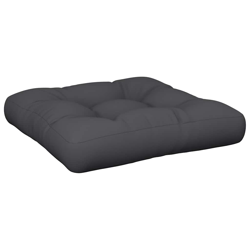 Jastuci za palete 2 kom crni od tkanine Crna 60 x 60 x 12 cm