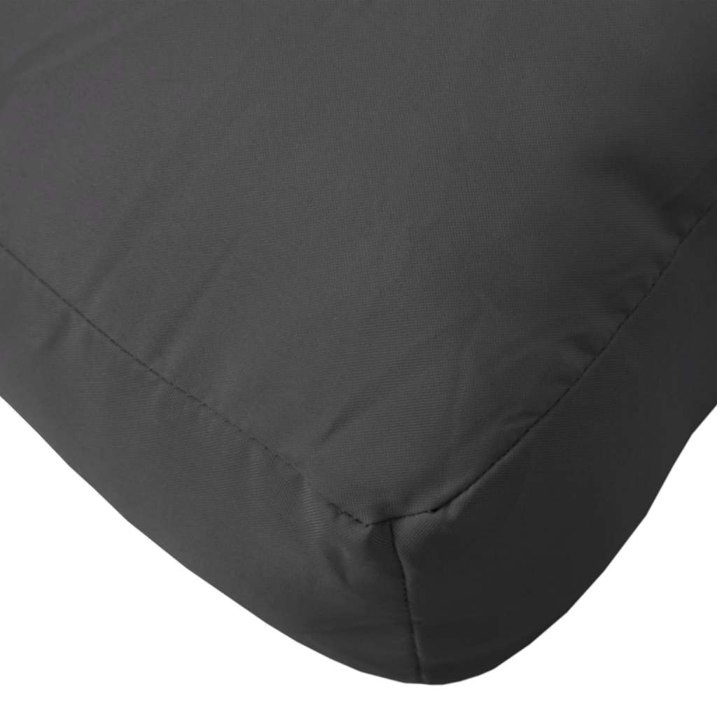 Jastuci za palete 2 kom crni od tkanine Crna 70 x 70 x 12 cm