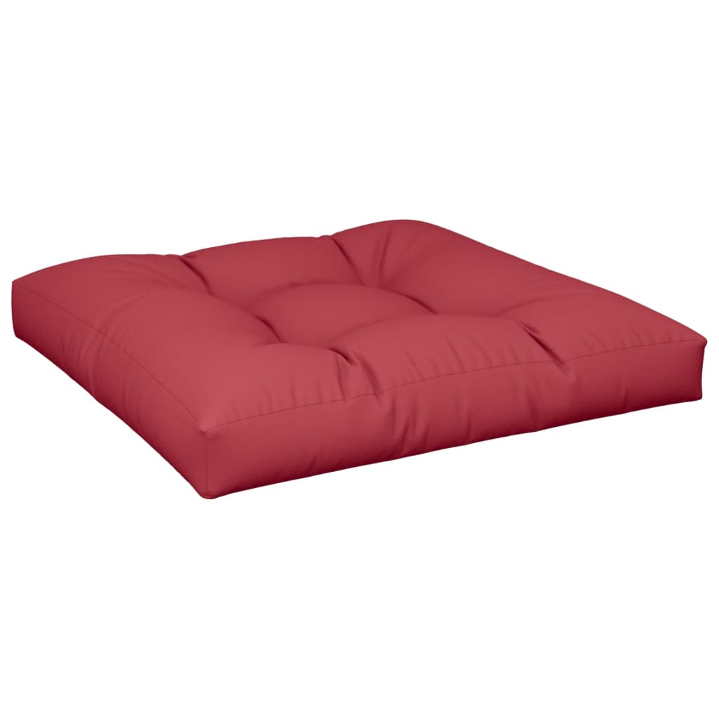 Jastuci za palete 2 kom boja vina od tkanine Crvena 70 x 70 x 12 cm