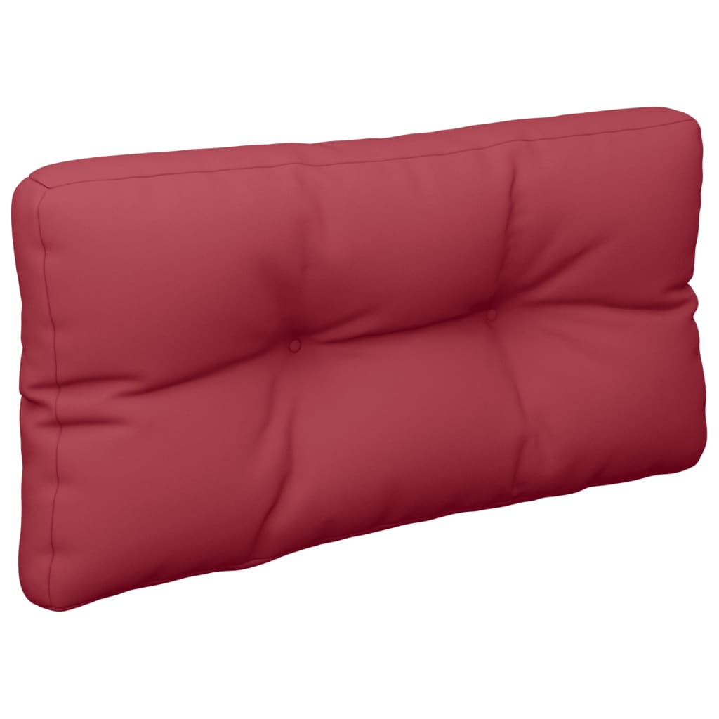 Jastuci za palete 2 kom boja vina od tkanine Crvena 70 x 70 x 12 cm