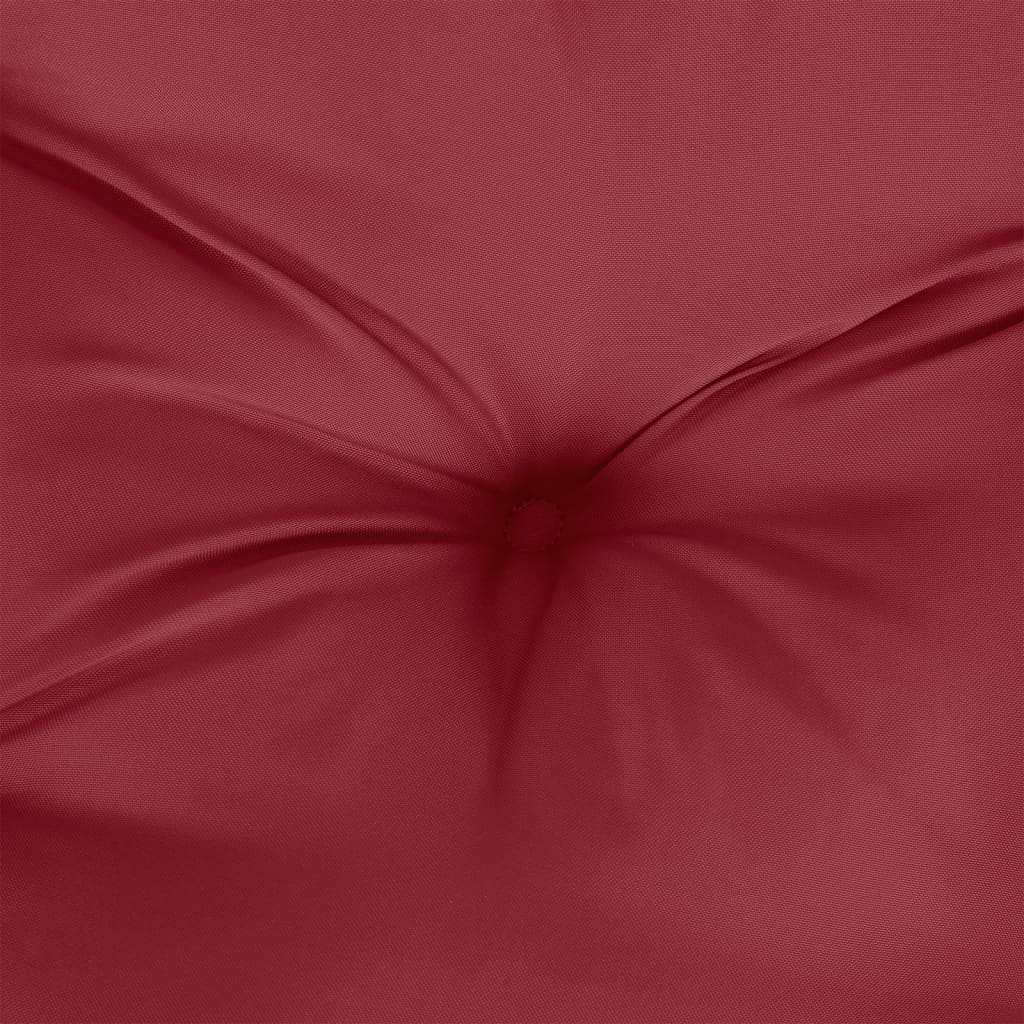 Jastuci za palete 2 kom boja vina od tkanine Crvena 70 x 70 x 12 cm