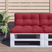 Jastuci za palete 2 kom boja vina od tkanine Crvena 70 x 70 x 12 cm