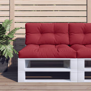 Jastuci za palete 2 kom boja vina od tkanine Crvena 80 x 80 x 12 cm