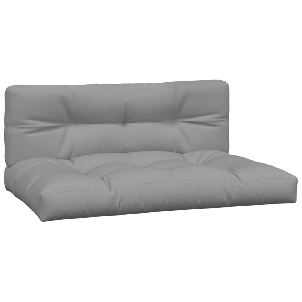 Jastuci za palete 2 kom sivi od tkanine Siva 120 x 80 x 12 cm
