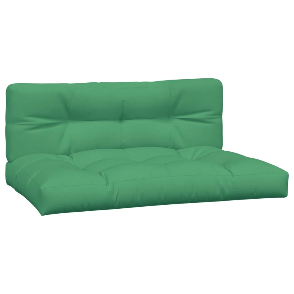 Jastuci za palete 2 kom zeleni od tkanine Zelena 120 x 80 x 12 cm