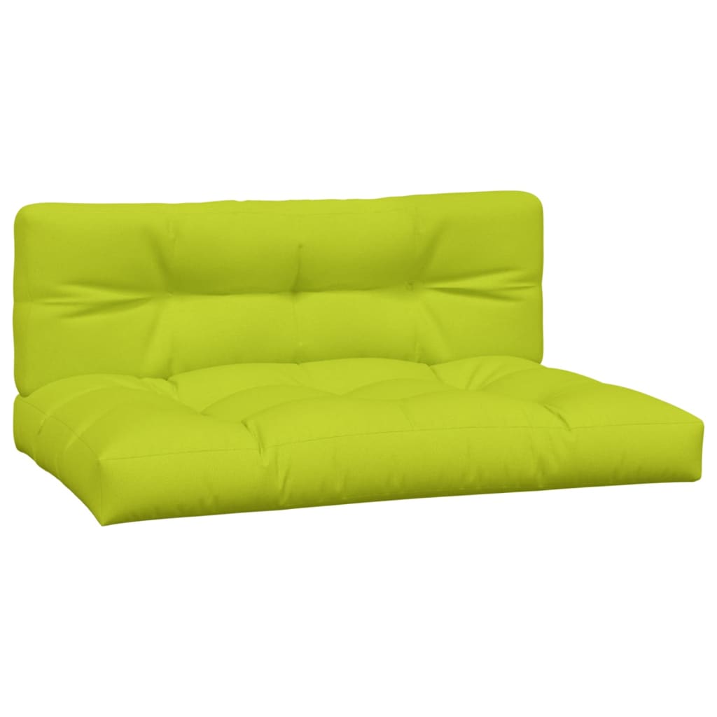 Jastuci za palete 2 kom jarkozeleni od tkanine Zelena 60 x 60 x 12 cm