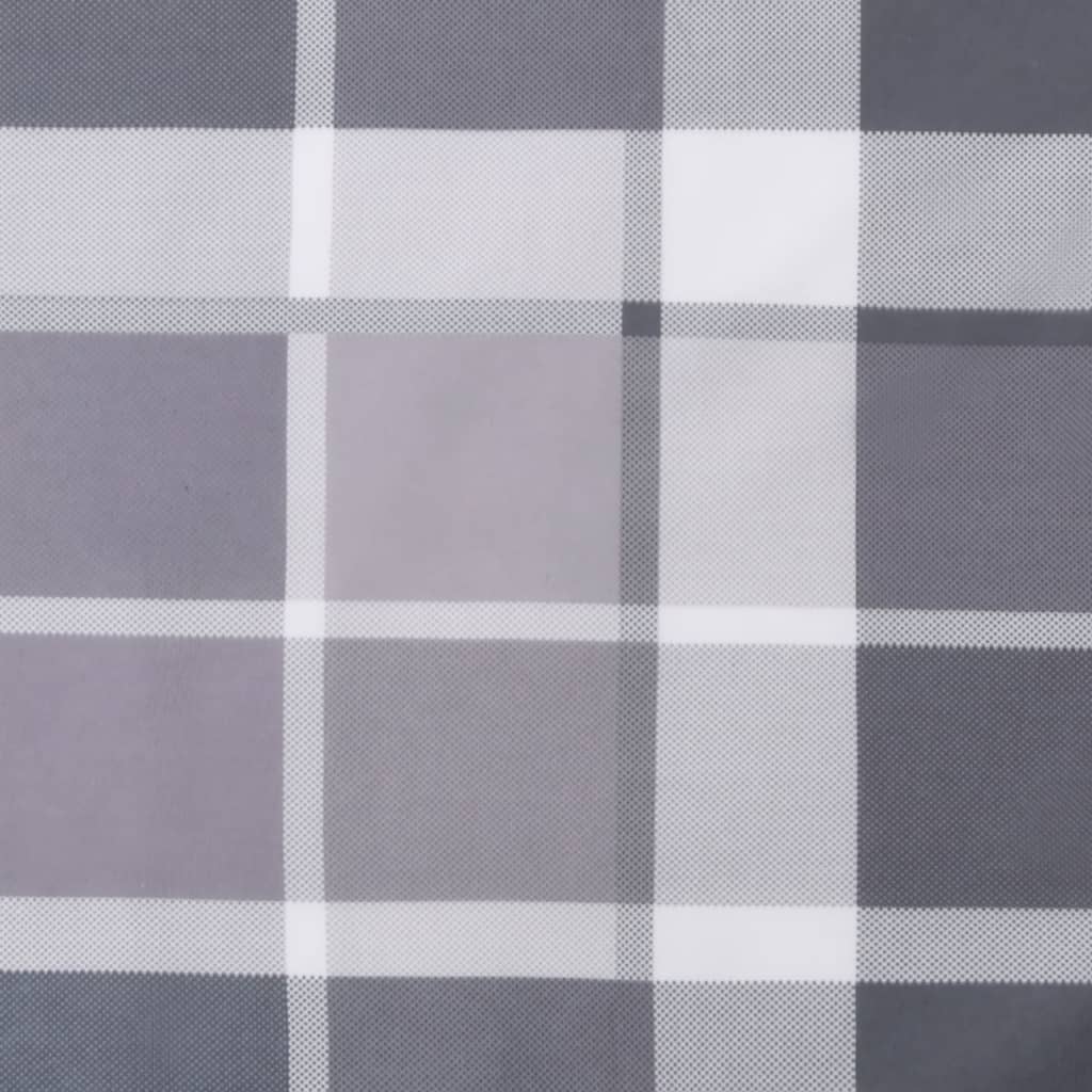 Jastuci za palete 2 kom sivi karirani od tkanine Šarena 120 x 80 x 12 cm