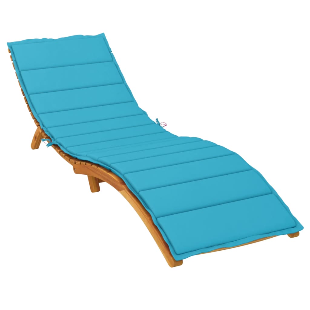 Jastuk za ležaljku za sunčanje tirkizni od tkanine Oxford Tirkizna 200 x 60 x 4 cm