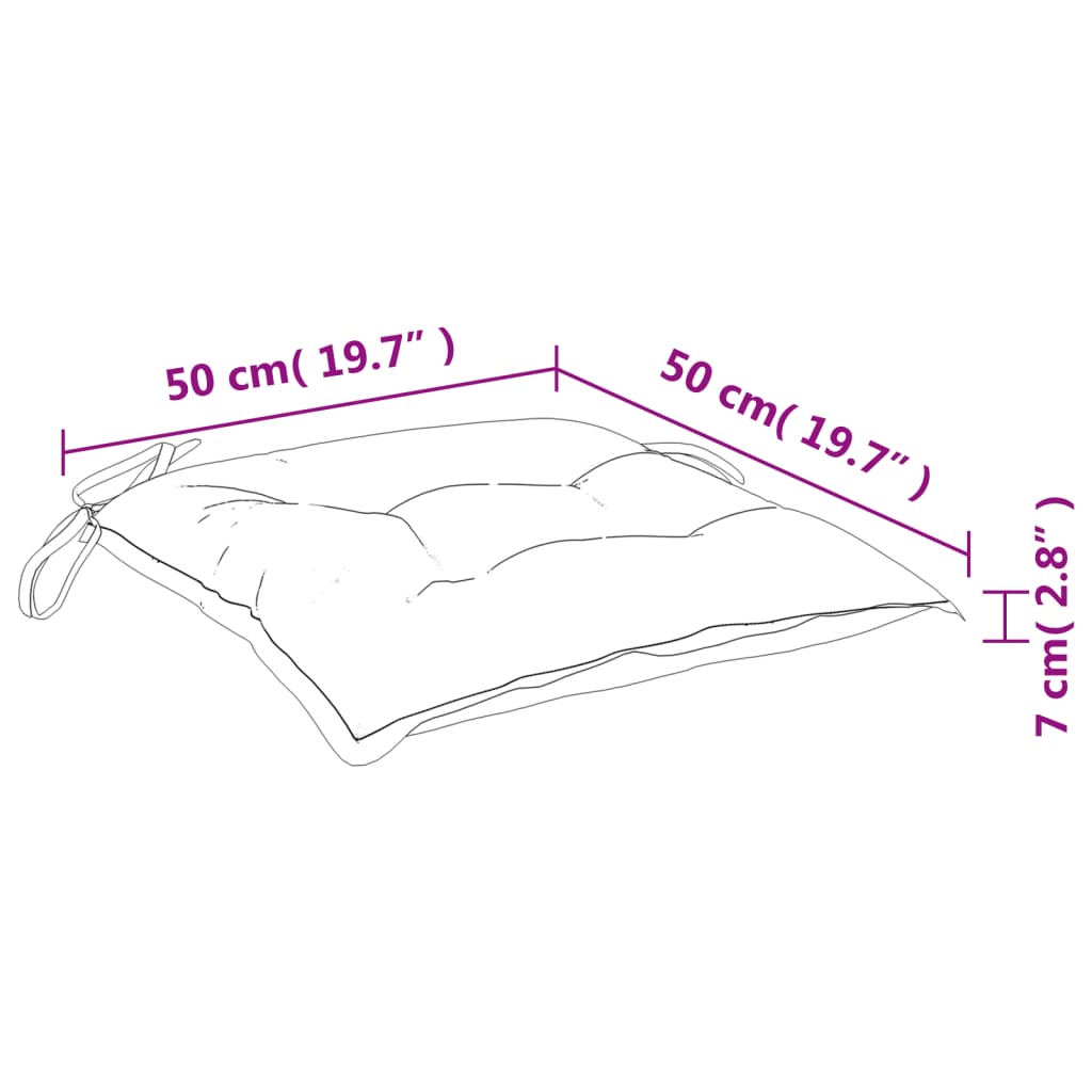 Jastuci za palete 2 kom plavi 50 x 50 x 7 cm od tkanine Oxford