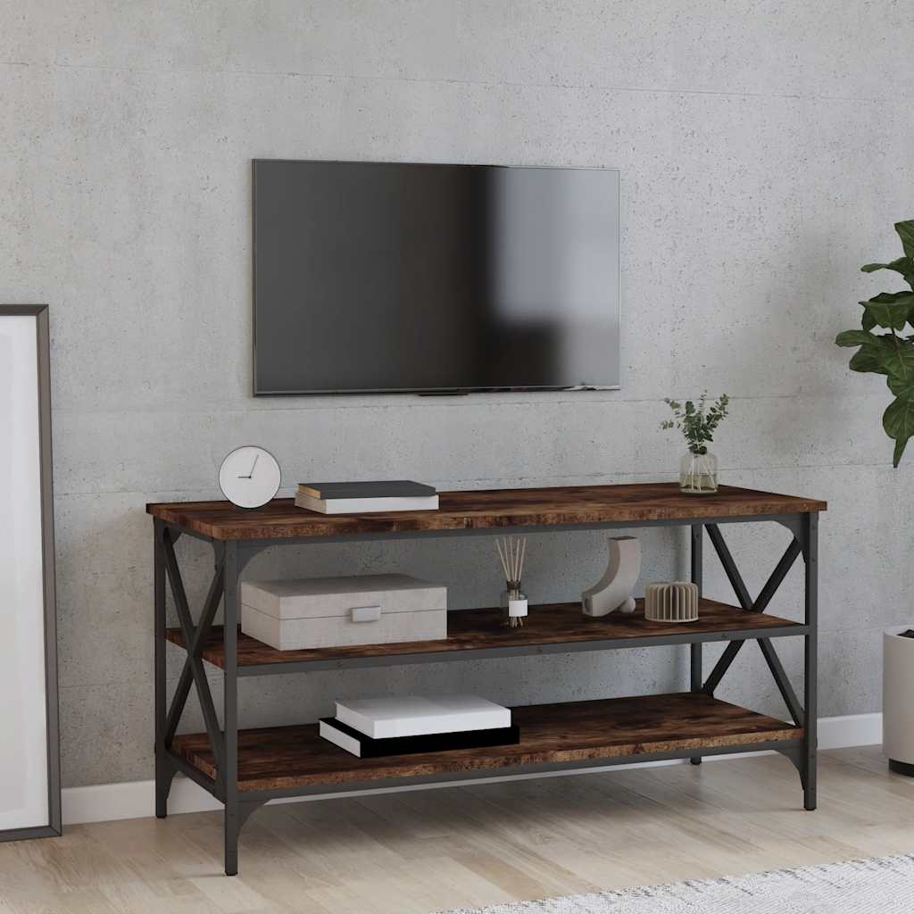 TV ormarić boja dimljenog hrasta 100x40x50 cm konstruirano drvo