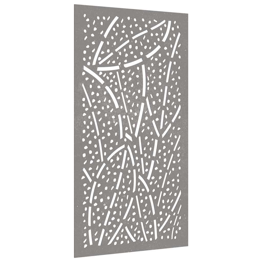 Vrtni zidni ukras 105 x 55 cm od čelika COR-TEN s uzorkom lišća Smeđa