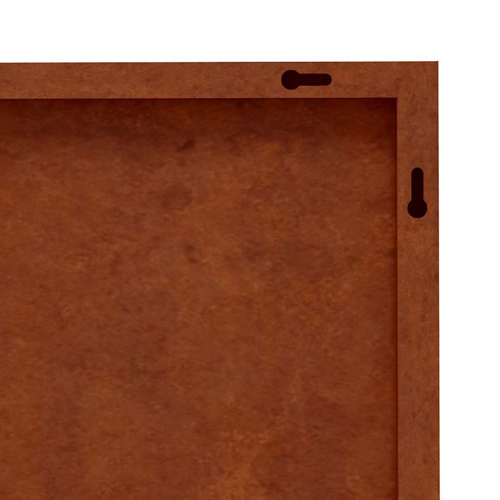 Vrtni zidni ukrasi 2 kom 105x55 cm čelik COR-TEN cvjetni uzorak Smeđa