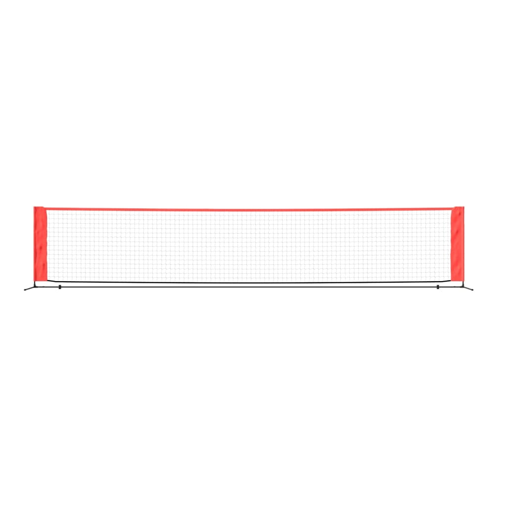 Teniska mreža crno-crvena 500x100x87 cm od poliestera