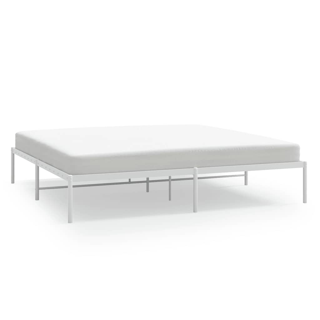 Metalni okvir za krevet bijeli 183x213 cm