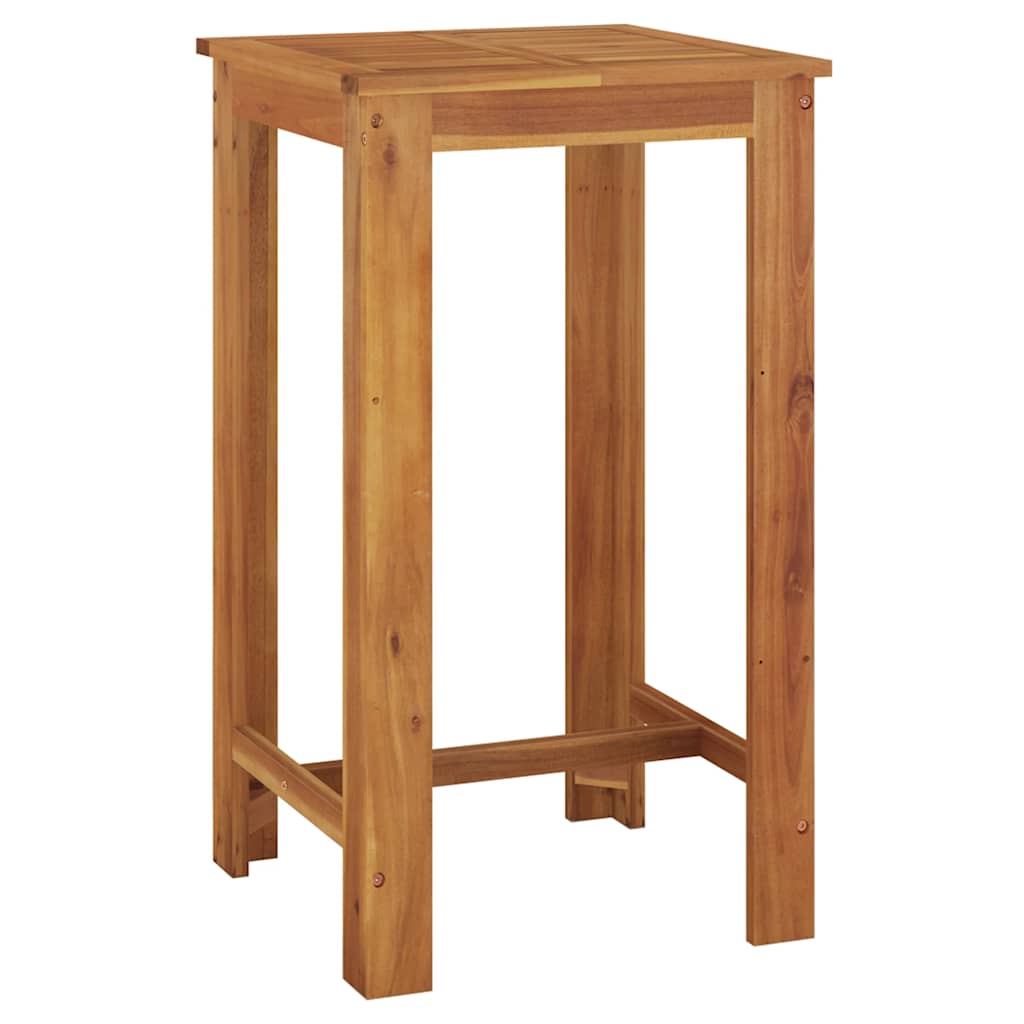5-dijelni vrtni barski set od masivnog bagremovog drva Smeđa 60 cm table length