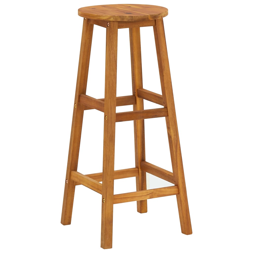 5-dijelni vrtni barski set od masivnog bagremovog drva Smeđa 60 cm table length