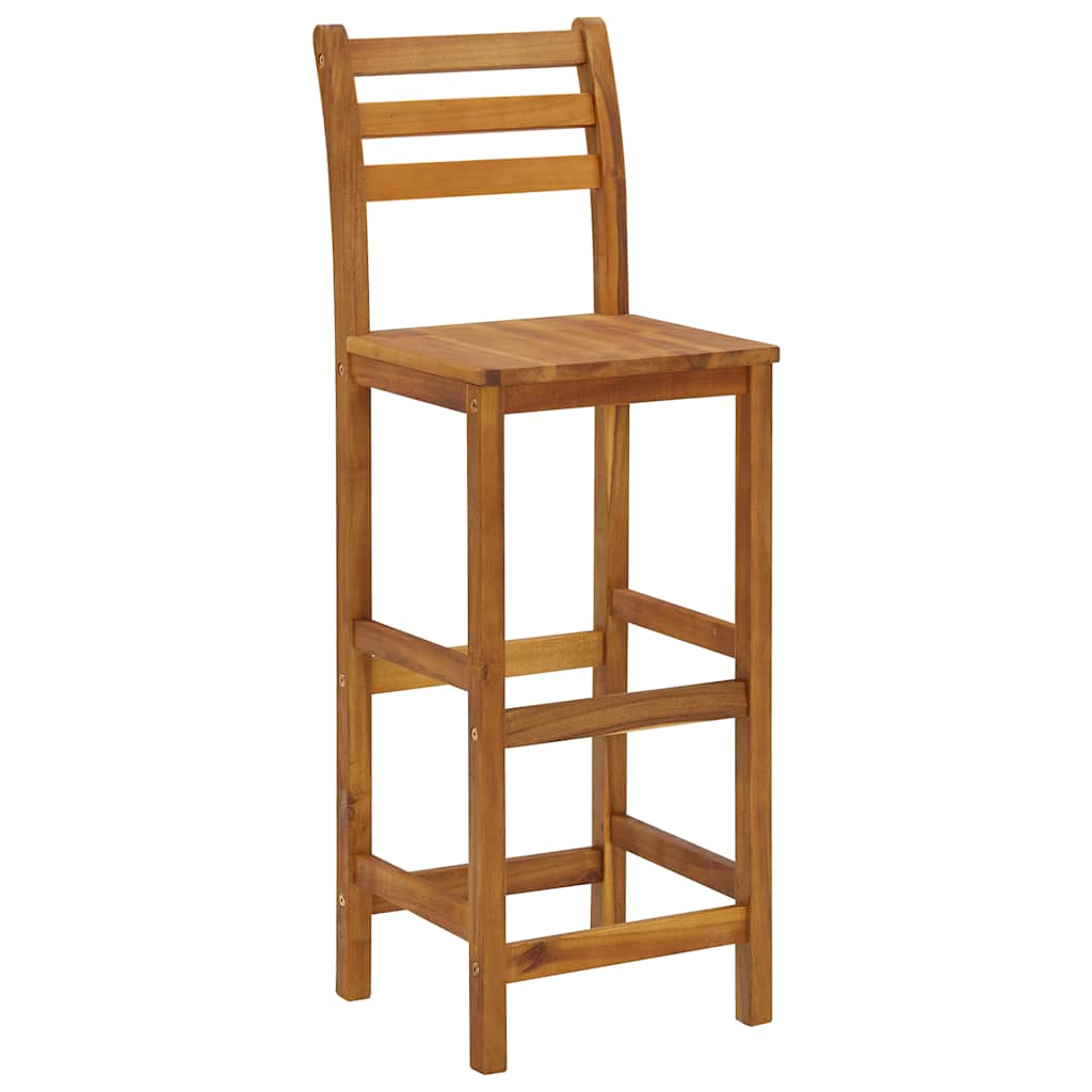 3-dijelni vrtni barski set od masivnog bagremovog drva Smeđa 60 cm table length