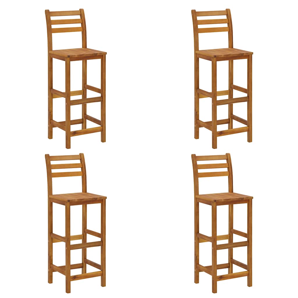 5-dijelni vrtni barski set od masivnog bagremovog drva Smeđa 60 cm table length