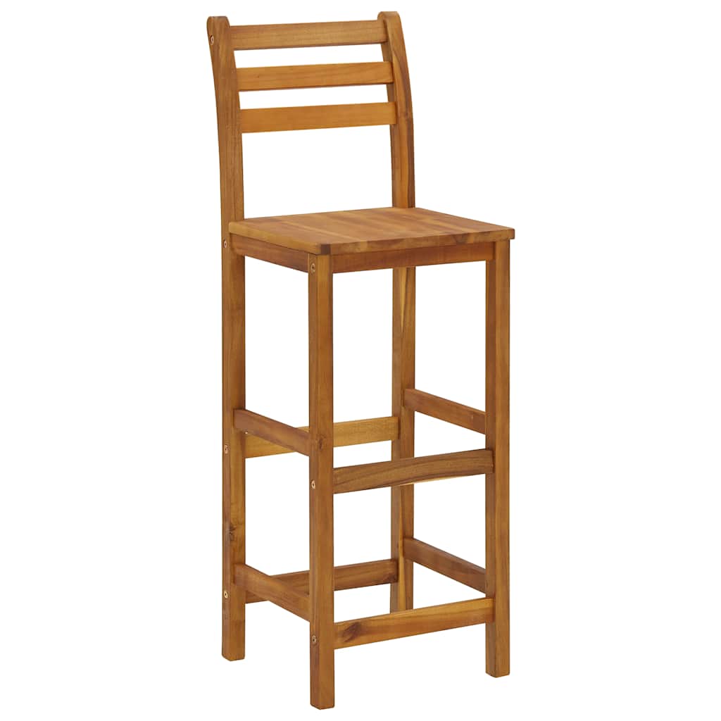 5-dijelni vrtni barski set od masivnog bagremovog drva Smeđa 60 cm table length