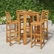 5-dijelni vrtni barski set od masivnog bagremovog drva Smeđa 60 cm table length
