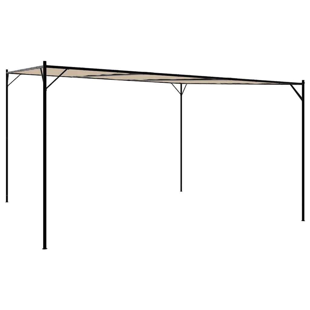 Sjenica bež 4 x 4 m 180 g/m² od tkanine i čelika