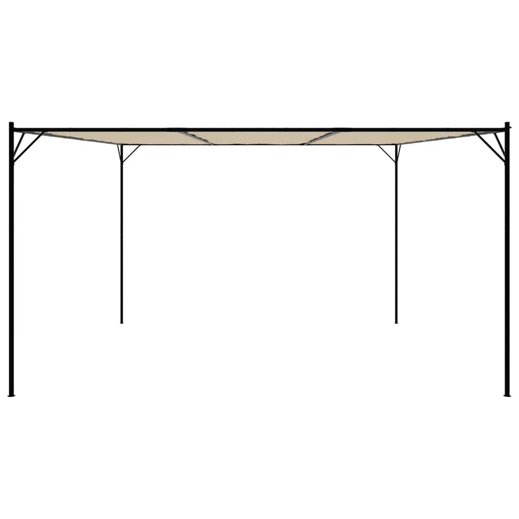 Sjenica bež 4 x 4 m 180 g/m² od tkanine i čelika