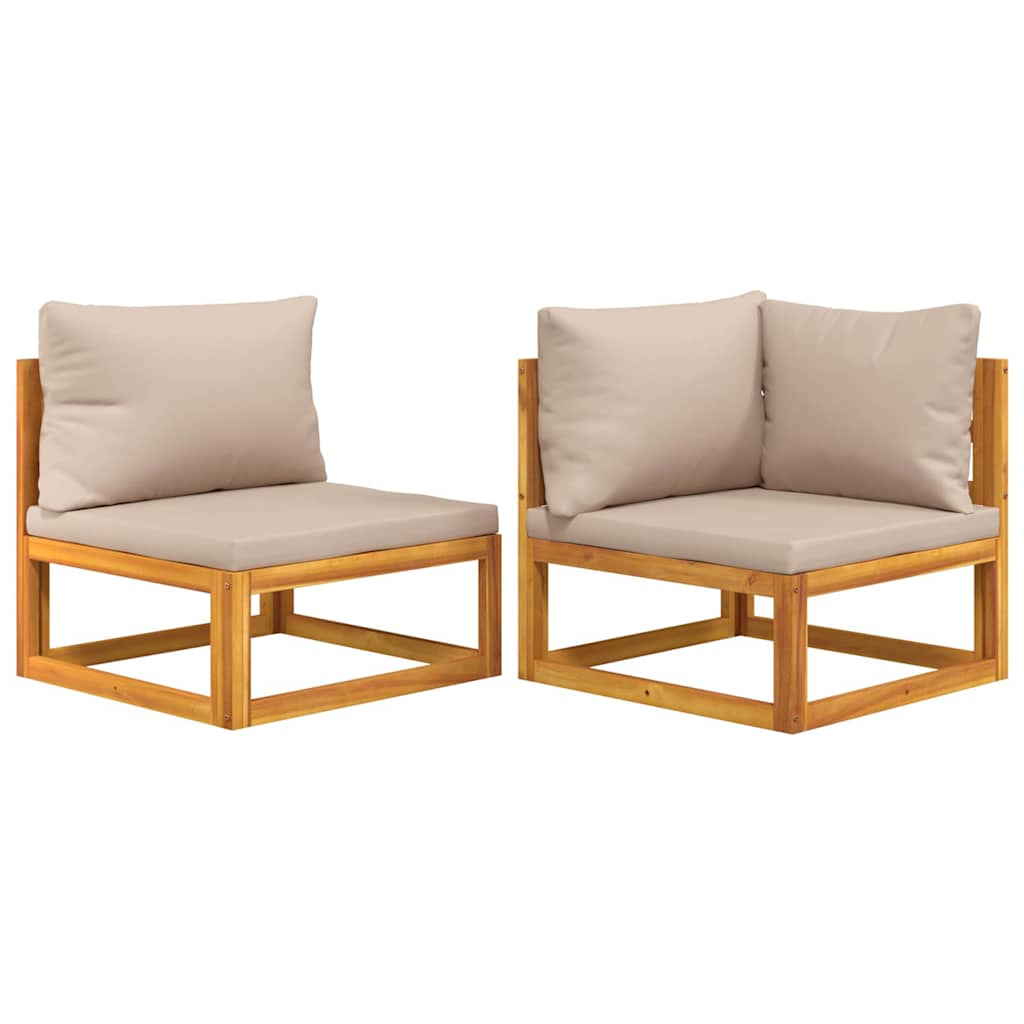 2-dijelni set vrtnih sofa s jastucima masivno bagremovo drvo Tupe