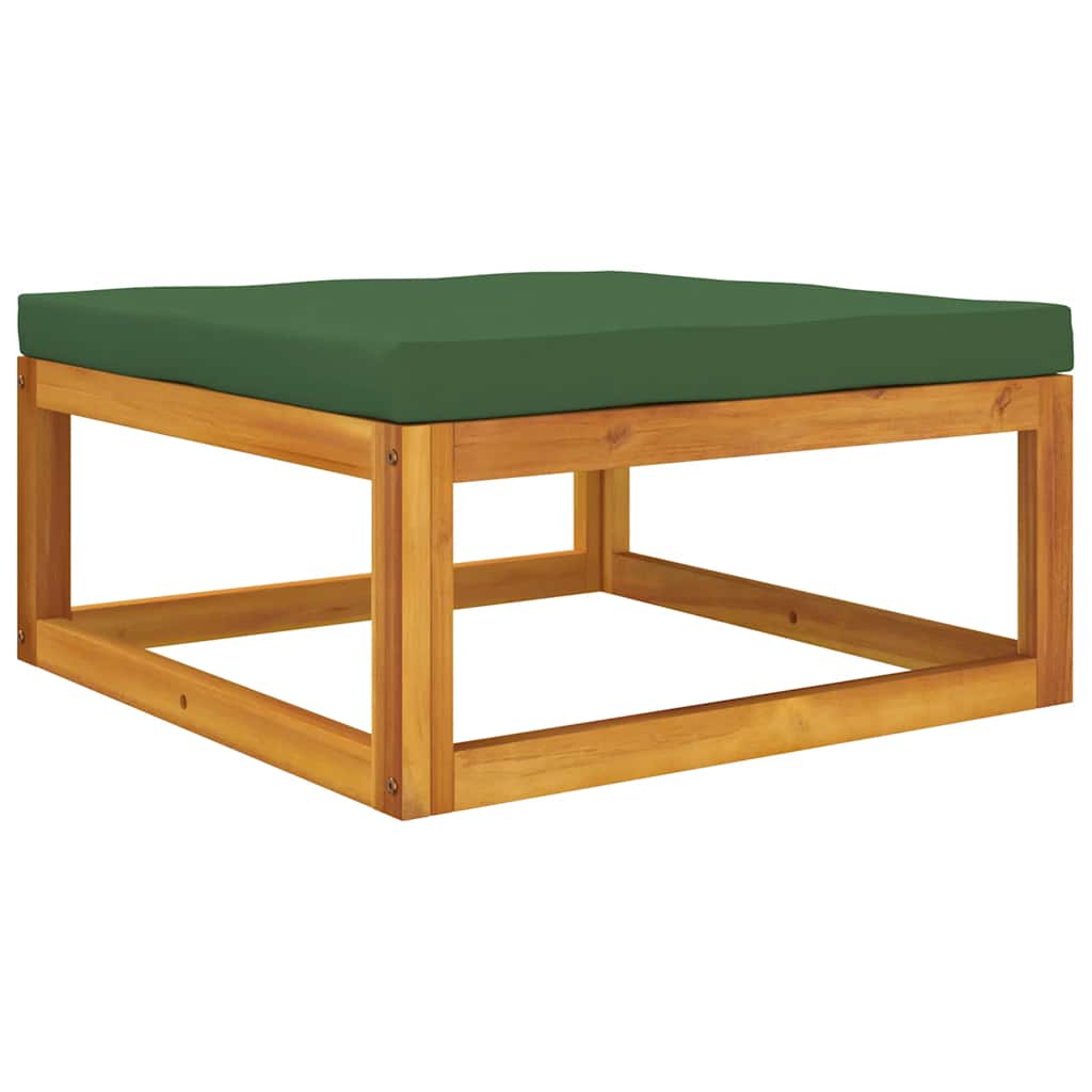 3-dijelna vrtna garnitura s jastucima masivno bagremovo drvo Zelena