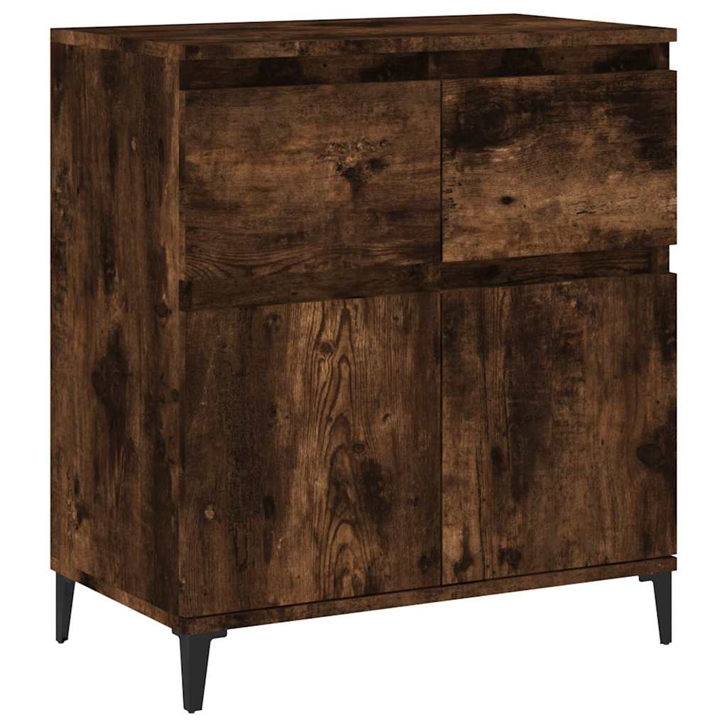 Komoda boja dimljenog hrasta 60 x 35 x 70 cm konstruirano drvo Smeđa