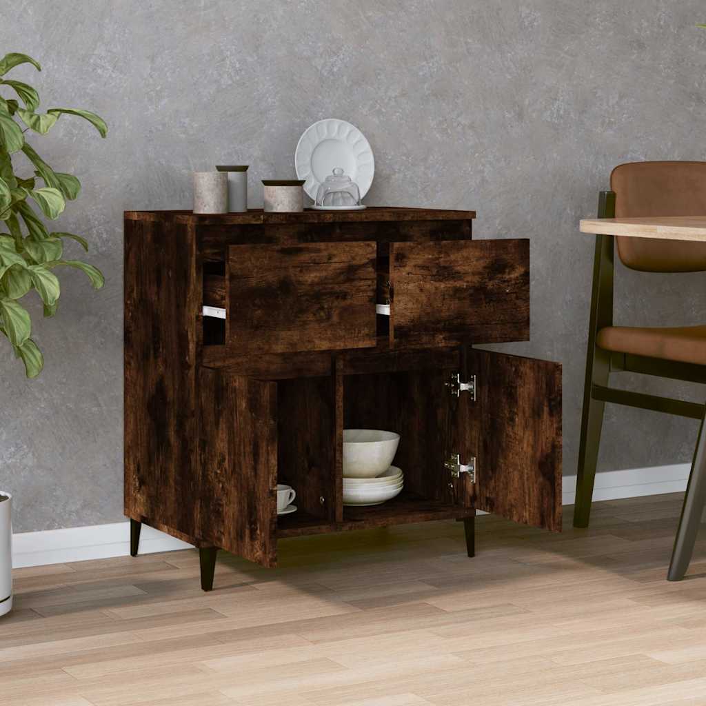 Komoda boja dimljenog hrasta 60 x 35 x 70 cm konstruirano drvo Smeđa
