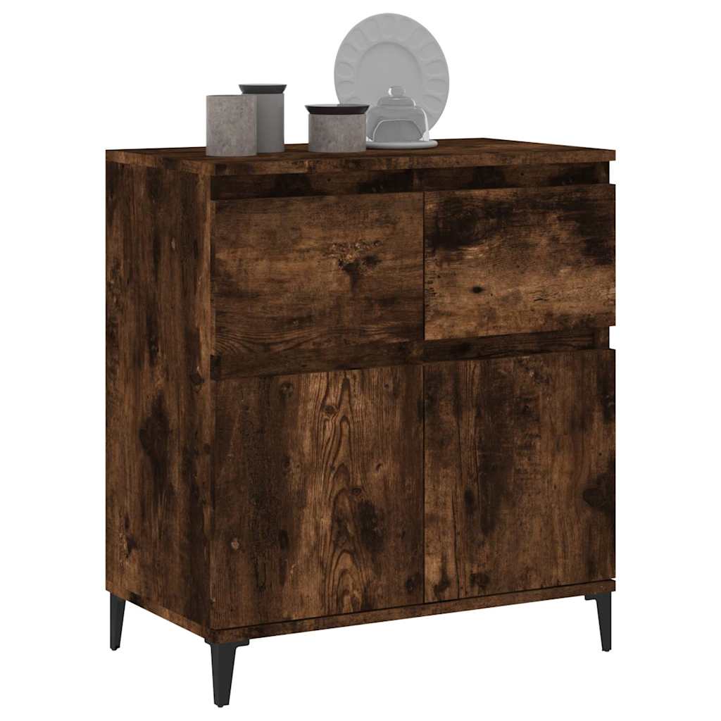 Komoda boja dimljenog hrasta 60 x 35 x 70 cm konstruirano drvo Smeđa