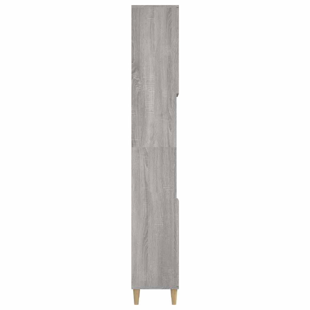 Kupaonski ormarić boja hrasta 30x30x190 cm konstruirano drvo Siva