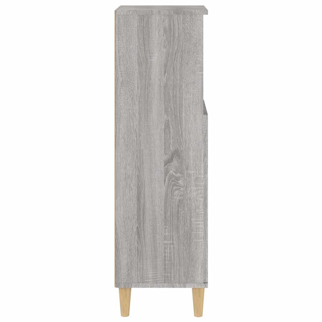 Kupaonski ormarić sivi hrast 30x30x100 cm konstruirano drvo Siva