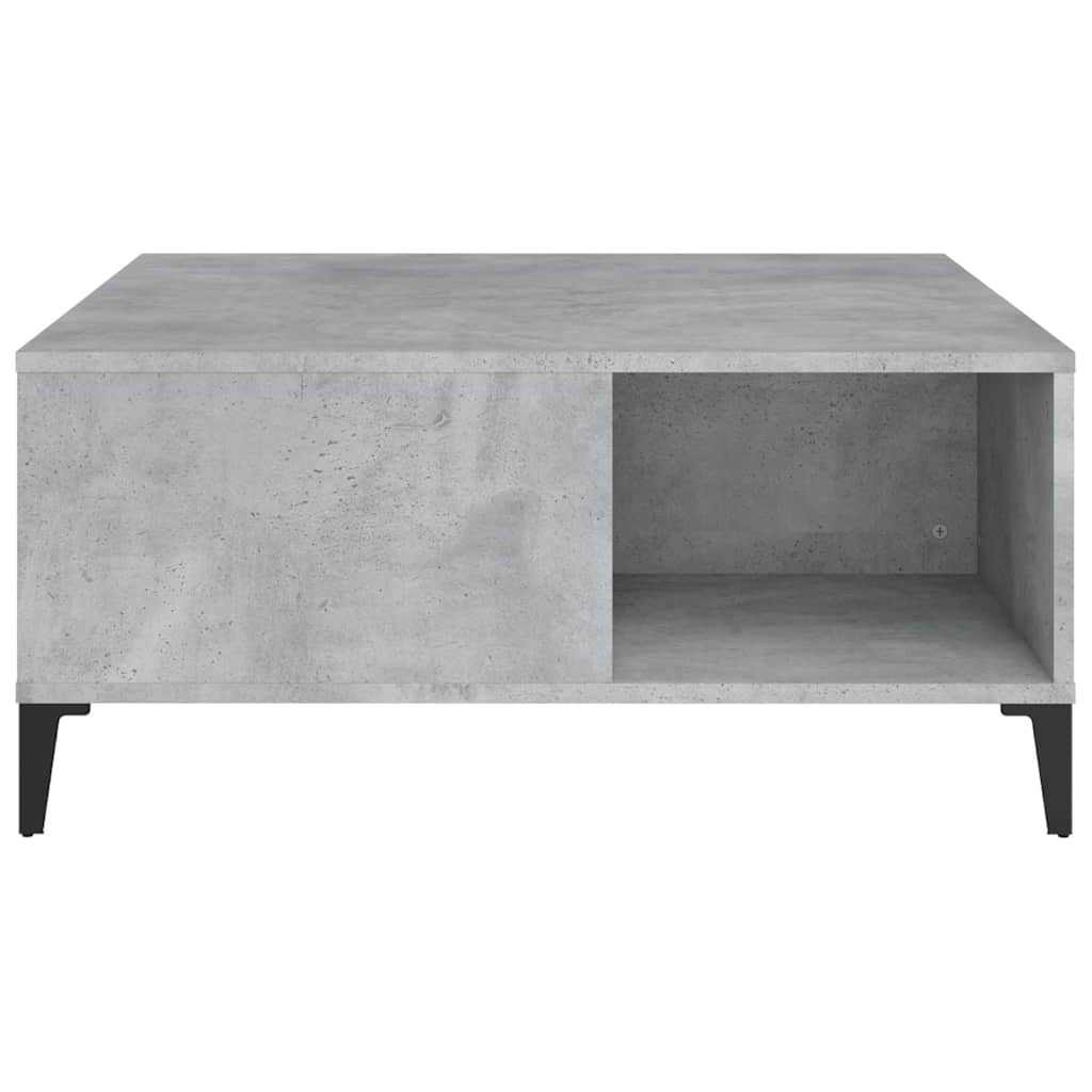 Stolić za kavu boja betona 80 x 80 x 36,5 cm konstruirano drvo Siva