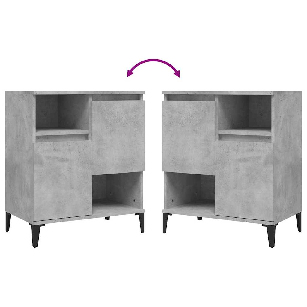 Komoda siva boja betona 60x35x70 cm od konstruiranog drva
