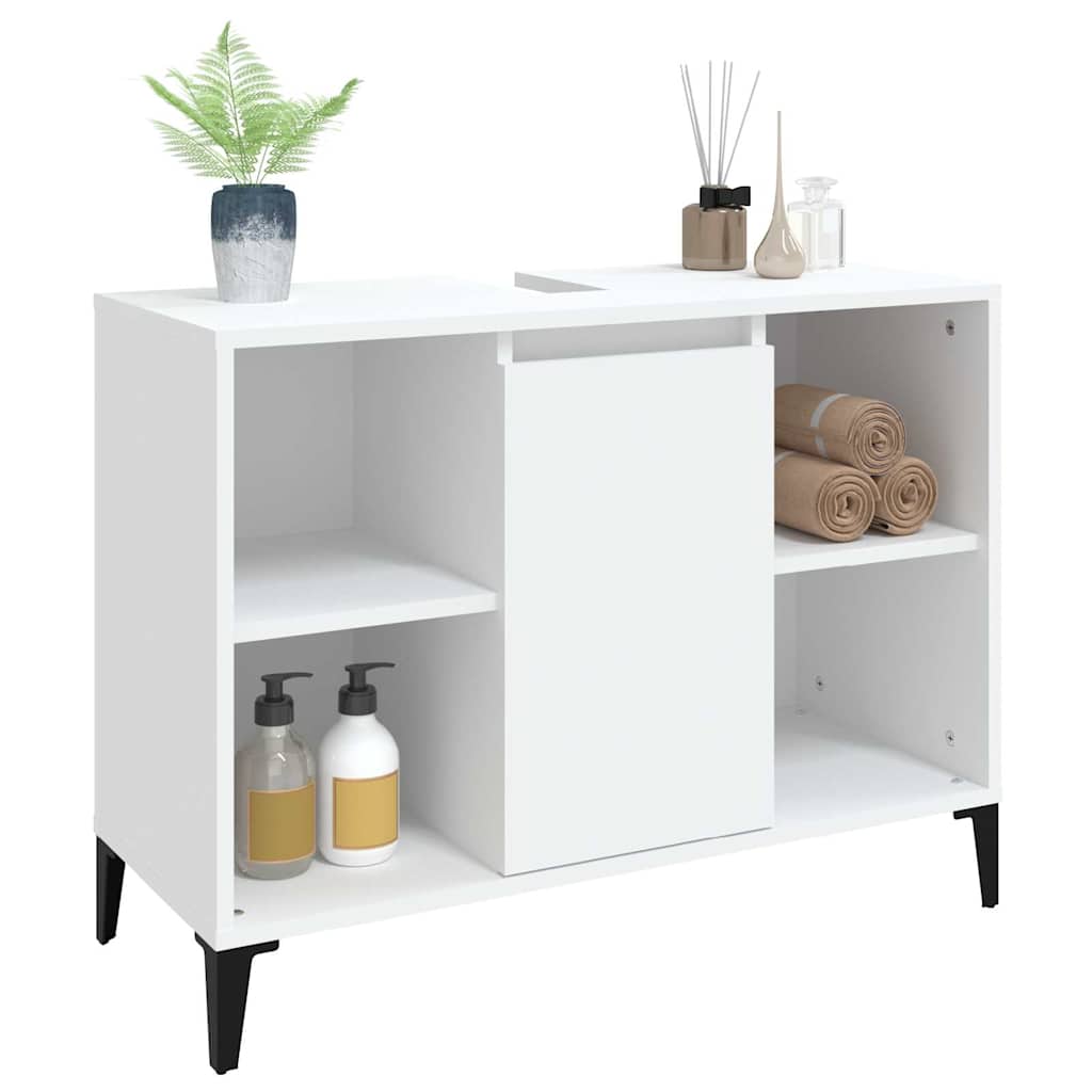 Ormarić za umivaonik bijeli 80 x 33 x 60 cm konstruirano drvo Bijela