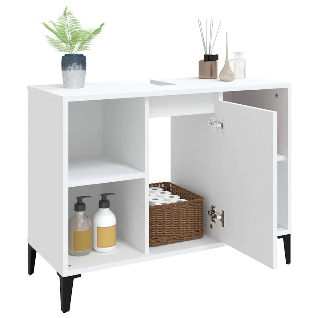 Ormarić za umivaonik bijeli 80 x 33 x 60 cm konstruirano drvo Bijela