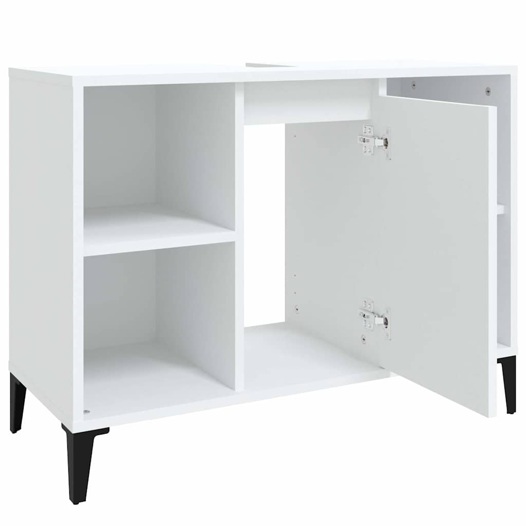 Ormarić za umivaonik bijeli 80 x 33 x 60 cm konstruirano drvo Bijela
