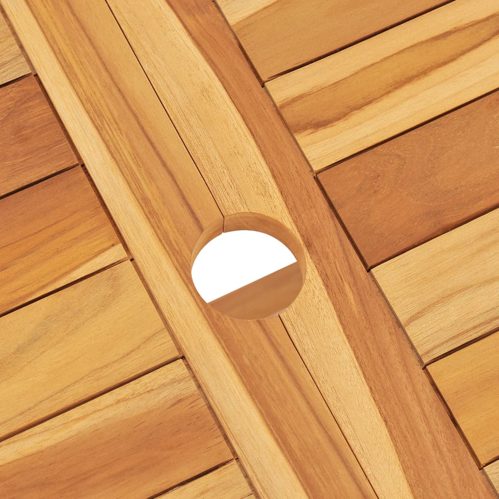 7-dijelni vrtni blagovaonski set od masivne tikovine Smeđa 180 cm table length