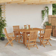 Vrtni set za objed 7 kom. Smeđa 150 x 90 x 75 cm