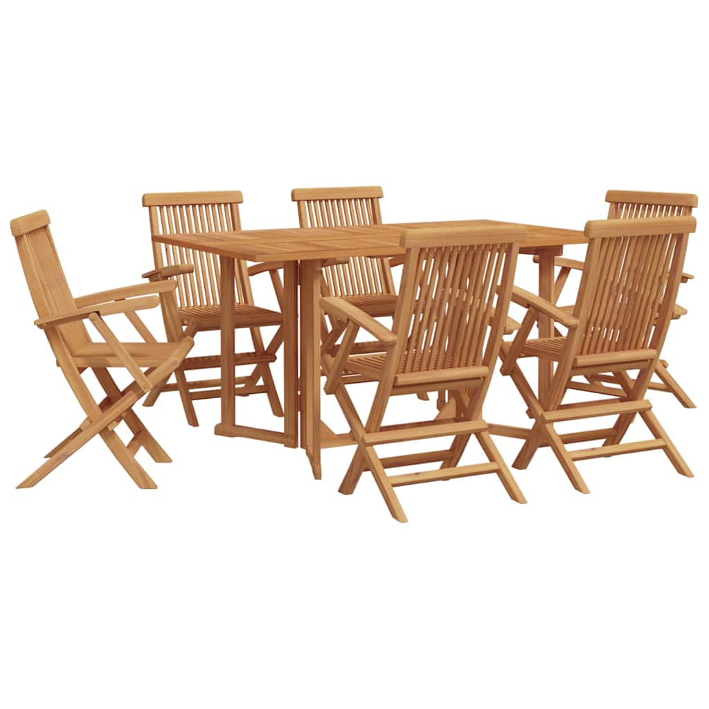 Vrtni set za objed 7 kom. Smeđa 150 x 90 x 75 cm