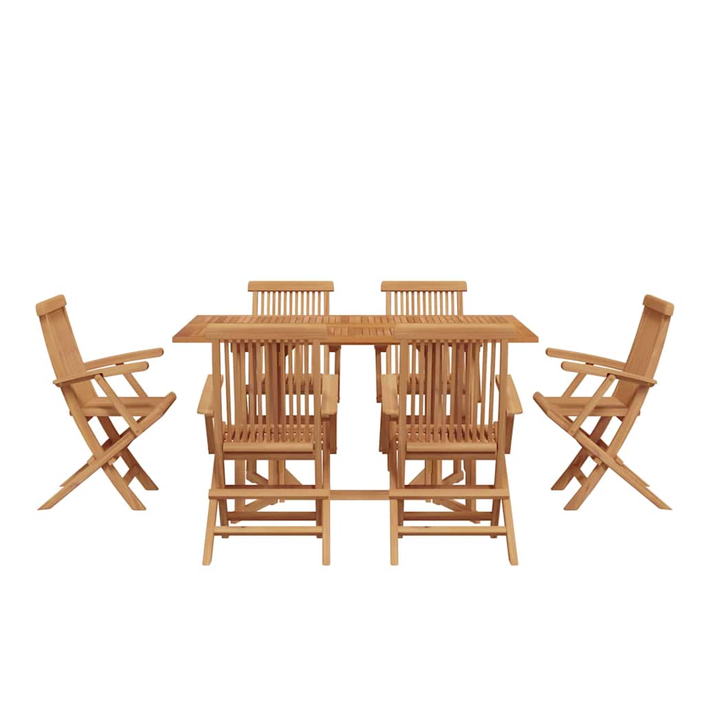 Vrtni set za objed 7 kom. Smeđa 150 x 90 x 75 cm