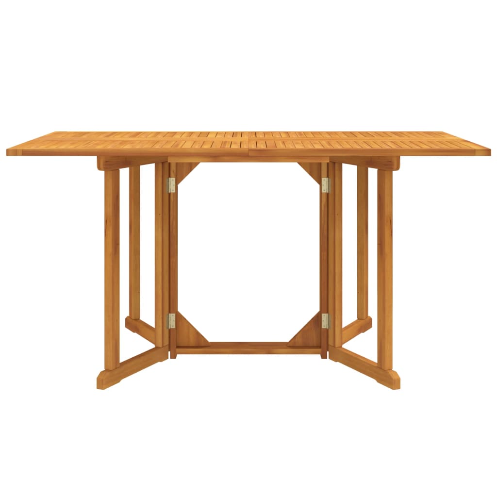 Sklopivi vrtni stol s leptir-nogama 150x90x75 cm od tikovine