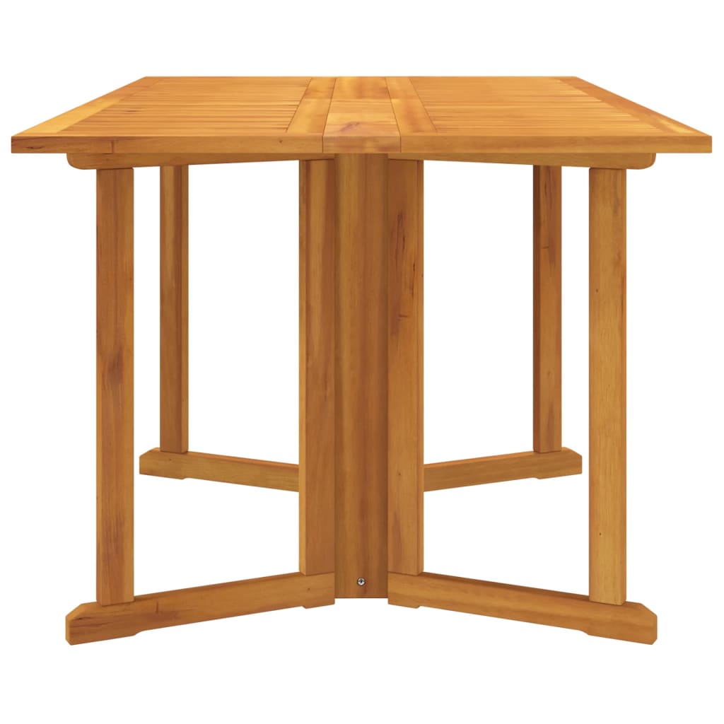 Sklopivi vrtni stol s leptir-nogama 150x90x75 cm od tikovine